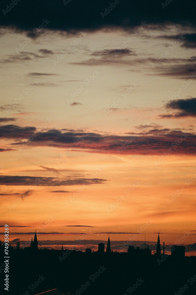Copenhagen skyline on 35mm film