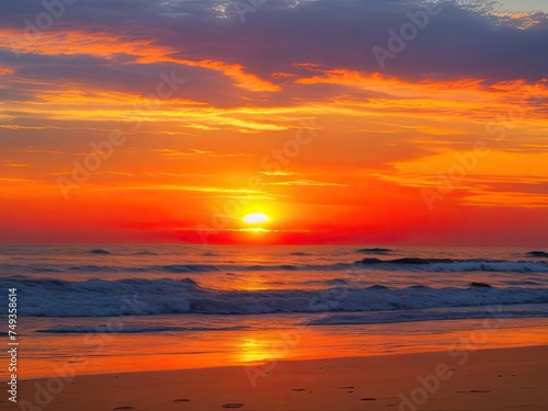 Free beach and  sunset picture © REZAUL4513