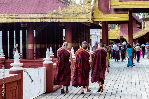 Buddhist Monks at Mandalay Palace, Myanmar © Wallis Yu
