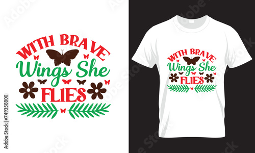 With Brave Wings She Flies SVG DESIGN