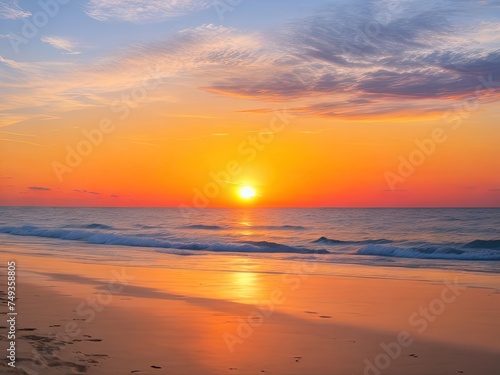 Free beach and sunset picture