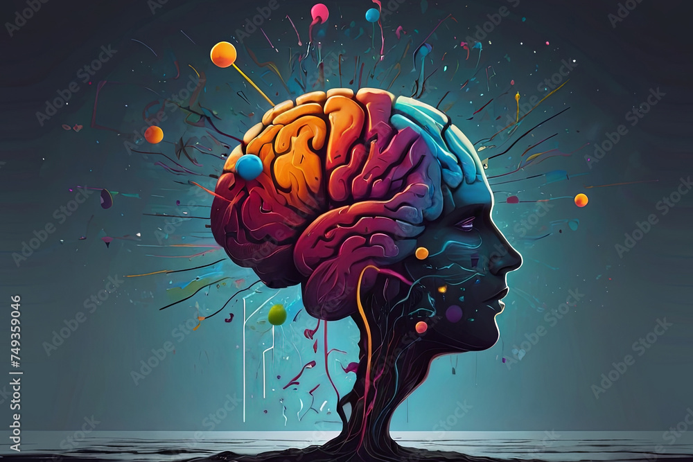 Inspiring creative mind concept illustration. Perfect for showcasing imagination and innovation. SEO-friendly image.