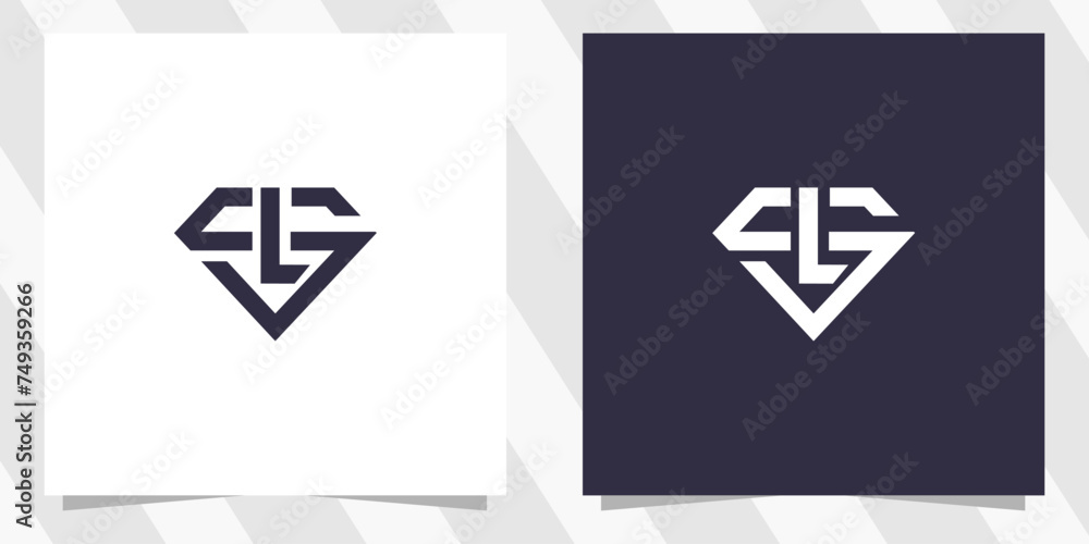 letter sl ls logo design - obrazy, fototapety, plakaty 