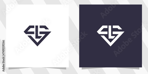 letter sl ls logo design photo