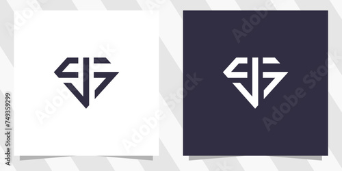 letter sj js logo design