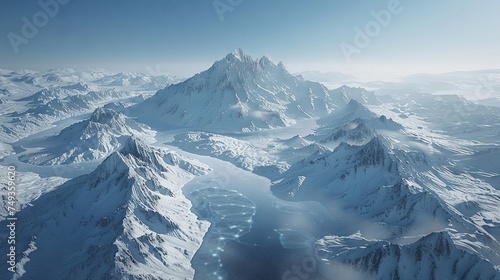 Serene Alpine Landscape from Above