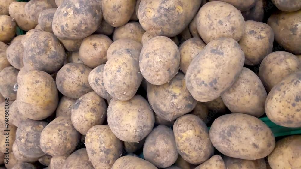 White potatoes top view vertical shoot. White potatoes top view vertical shoot.