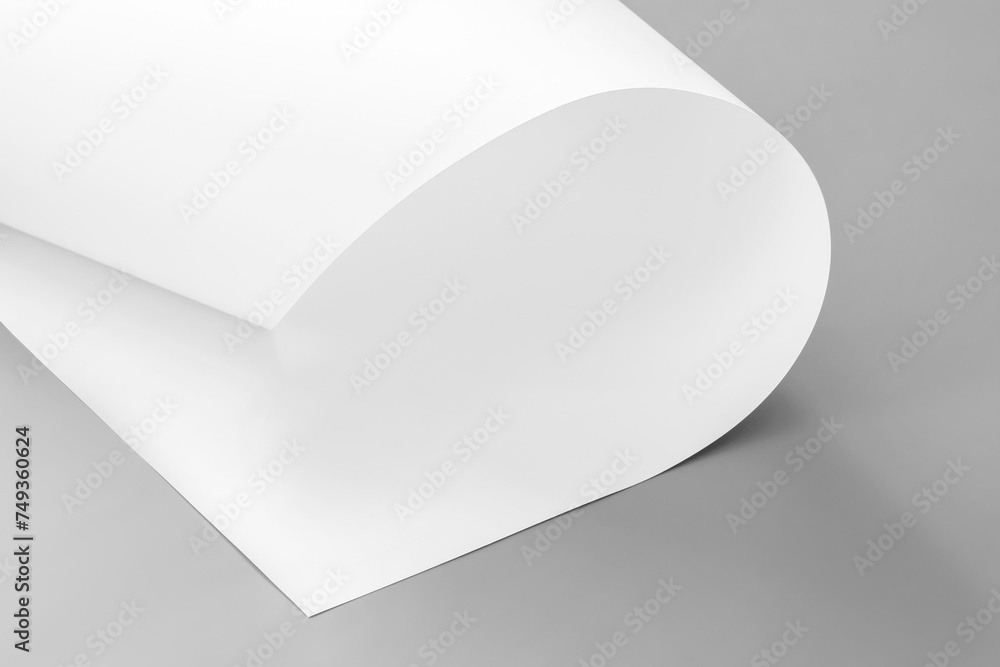 White sheet of paper as background. Black and white image. White sheet of paper as background. Black and white image.