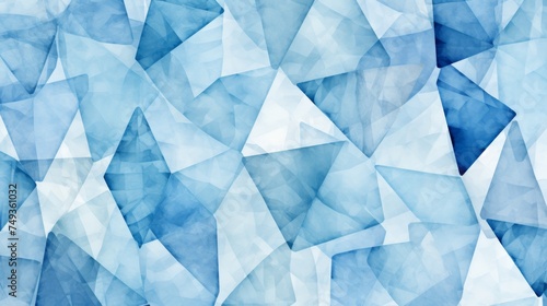 Abstract blue geometric composition with depth and texture stock photo, ideal for design projects