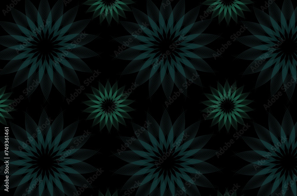 Modern style background | Black fancy and chic background | Sea green Flower | Geometric design Modern style background | Black fancy and chic background | Sea green Flower | Geometric design