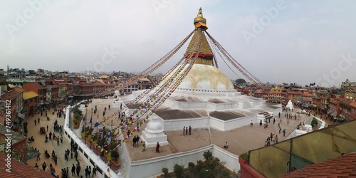 Kathmandu   s Crown Jewel  The Boudhanath Stupa under the Day Sky