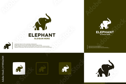 elephant , animal, wildlife, loyal , logo design vector.