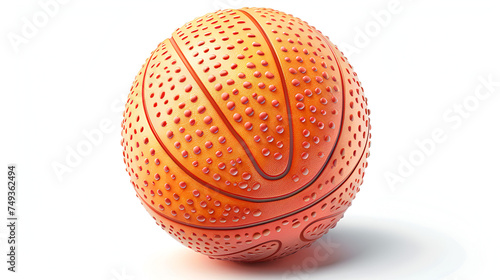 Basketball ball. Vector illustration isolated on white background, generative ai
