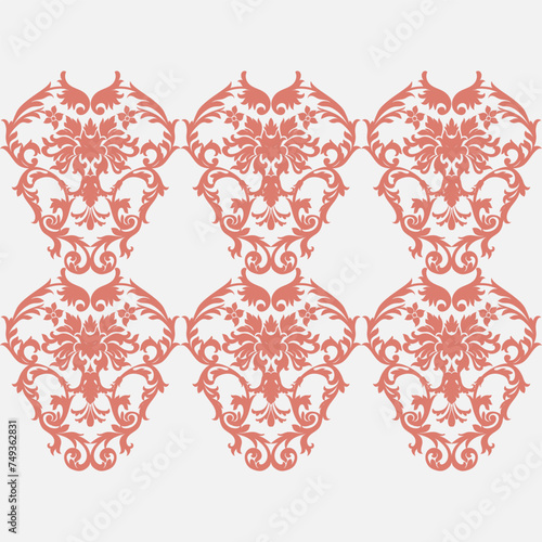 red and white lace flower patterns