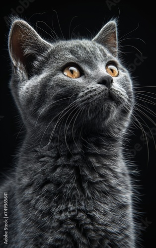 close up portrait of a cat