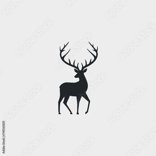 deer wild animal logo vector illustration template design