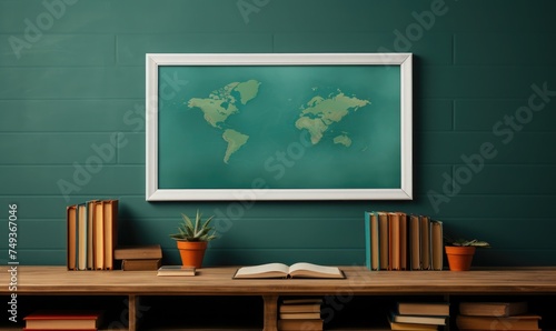 a frame mockup for an educational display