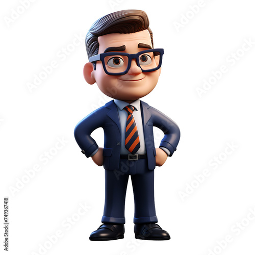3d man with sunglasses