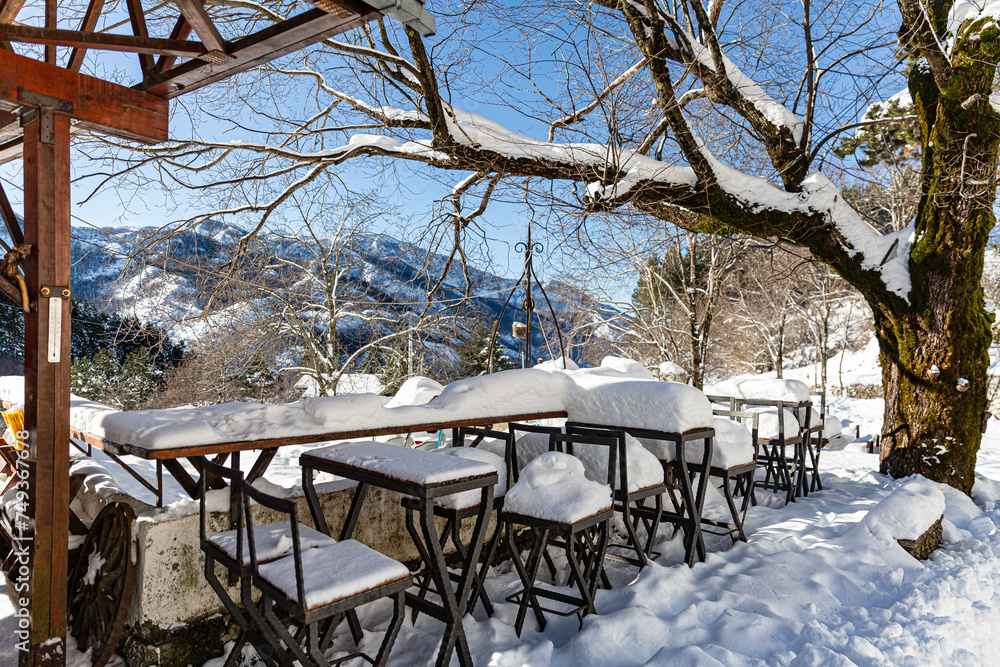 Cafe in the Snow