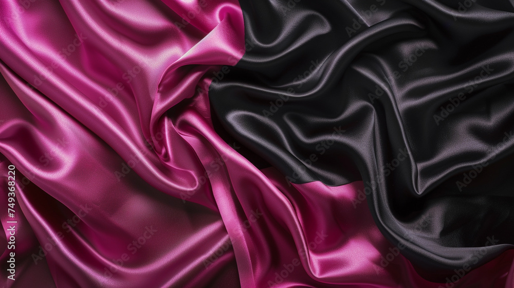 Obraz premium Black and Magenta silk background