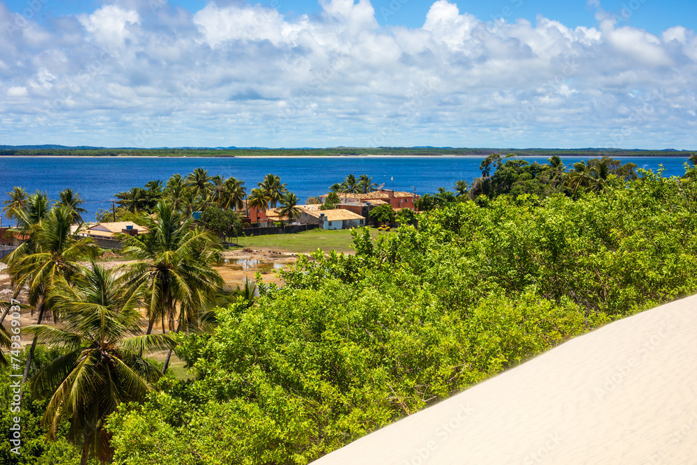 Partial view of Mangue Seco village