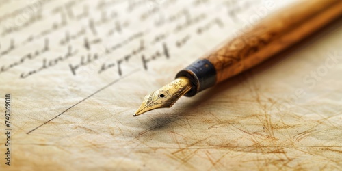 fountain pen on paper, document design