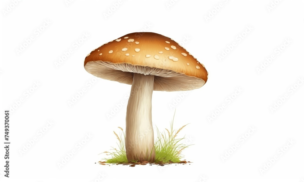 Fototapeta premium Mushroom on a white background. illustration.