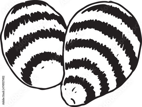 里芋線画