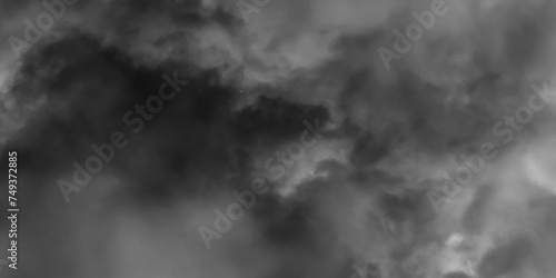 Modern Dark and Dramatic Storm Clouds Area Background. Storm background with gray clouds. Isolated white fog on the black background, smoky effect for photos and artworks. Overlay for photos. © Chip Kidd