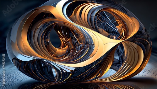 3d render of a spiral