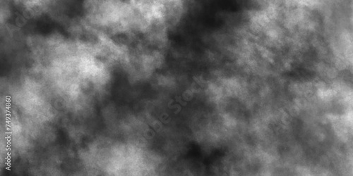 Modern Dark and Dramatic Storm Clouds Area Background. Storm background with gray clouds. Isolated white fog on the black background, smoky effect for photos and artworks. Overlay for photos.