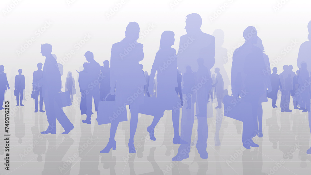 City business person office silhouette concept CG background City business person office silhouette concept CG background