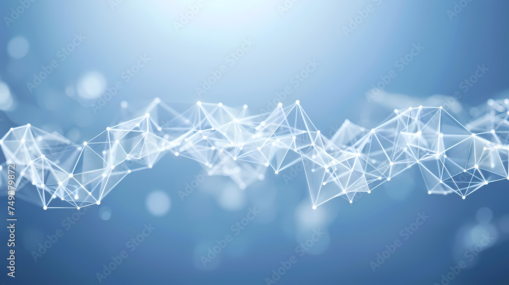 Abstract Network Connections on a Blue Background