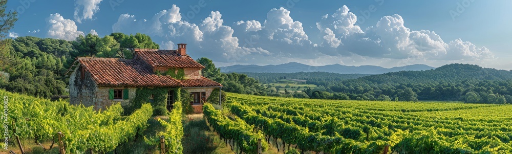 an image for a post about vineyard, french atmosphere, sun ray light, outside, countryside an image for a post about vineyard, french atmosphere, sun ray light, outside, countryside