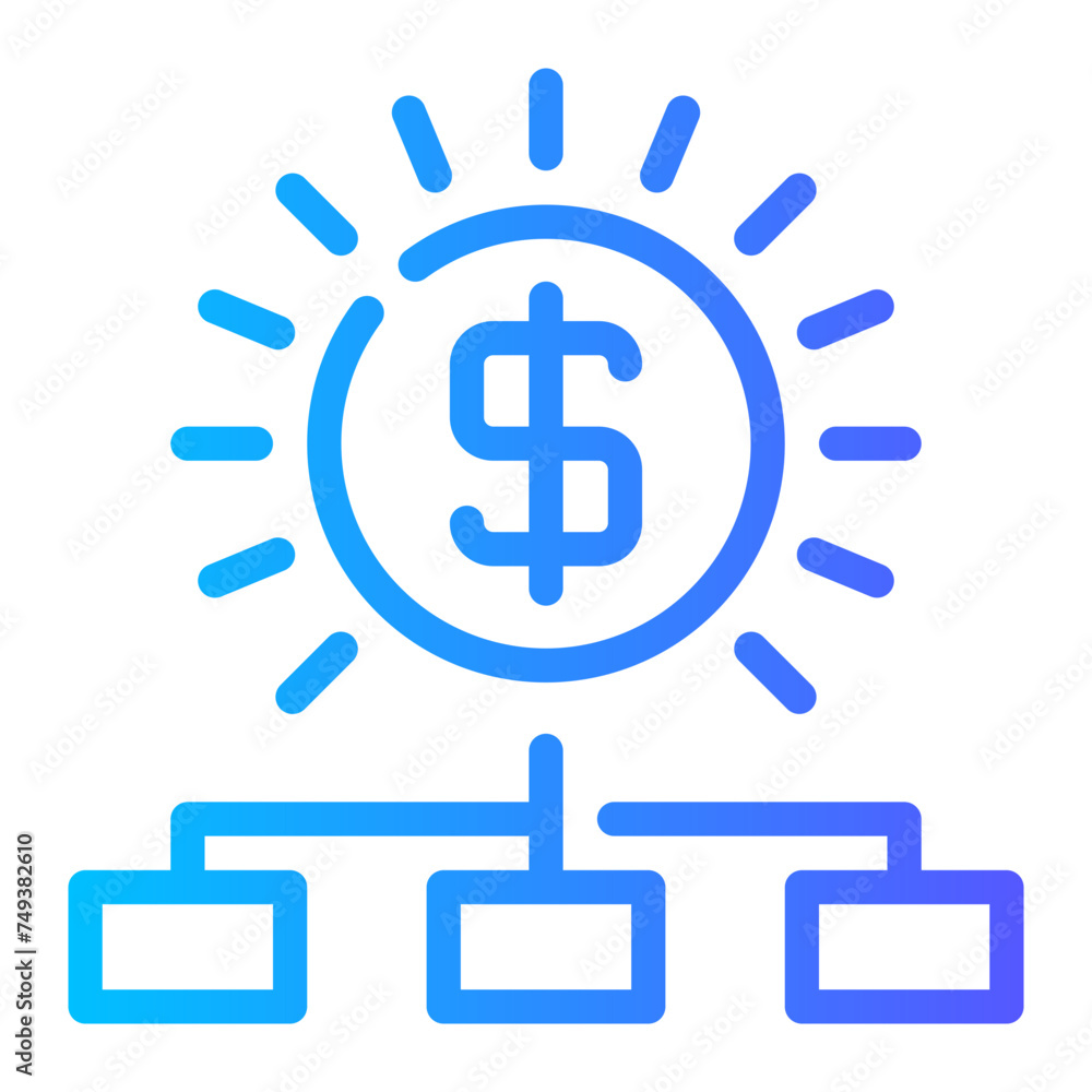 money gradient icon
