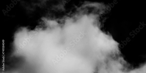 Luxury smoke on black background. White Cloud Isolated on Black Background. Good for Atmosphere Creation. White cloudiness  mist or smog overlay backgrounds. Wide sky and clouds dark tone.  