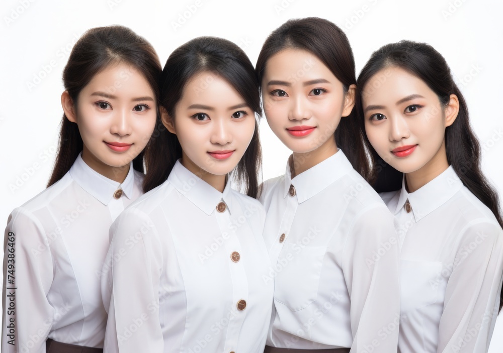 Photo of young Vietnamese woman wearing red ao dai. Asian woman wearing Vietnam culture traditional at Trang An, Vietnam. Generative AI. Photo of young Vietnamese woman wearing red ao dai. Asian woman wearing Vietnam culture traditional at Trang An, Vietnam. Generative AI.