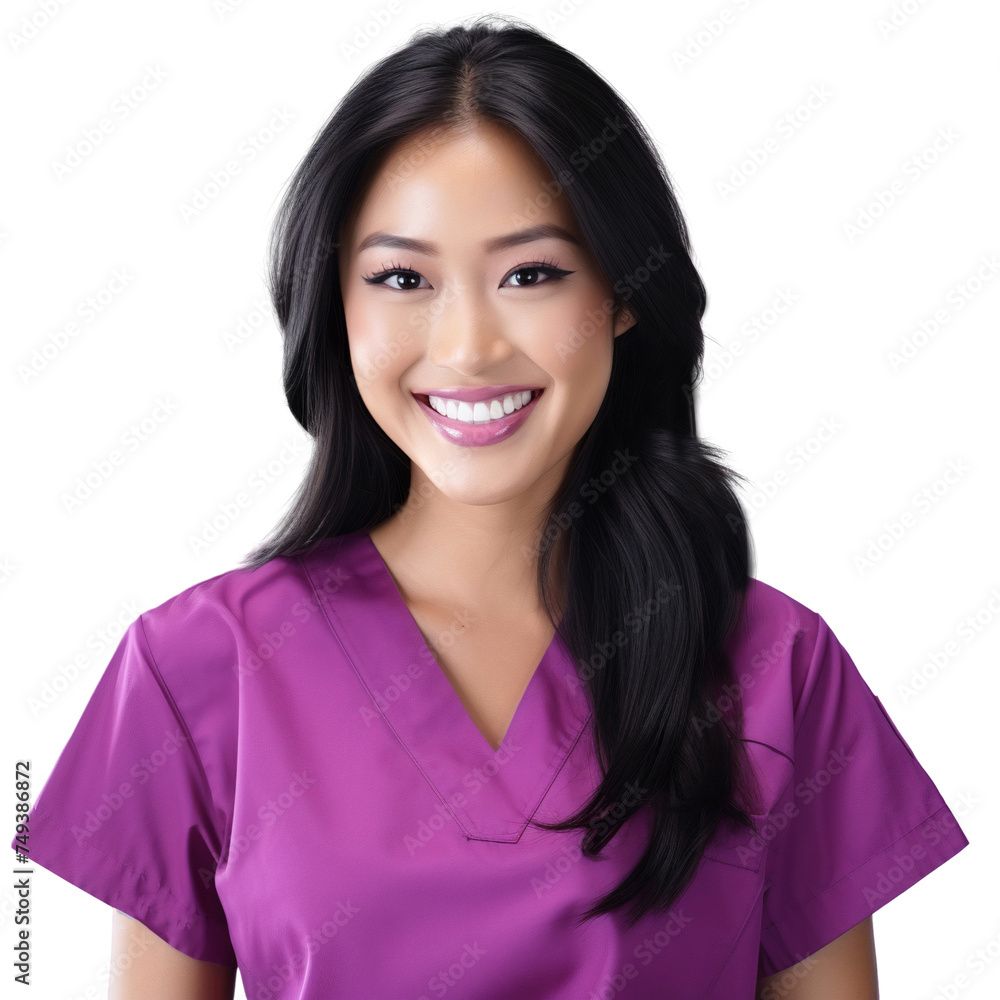 Beautiful happy Asian woman with natural skin, isolated on transparent background Beautiful happy Asian woman with natural skin, isolated on transparent background