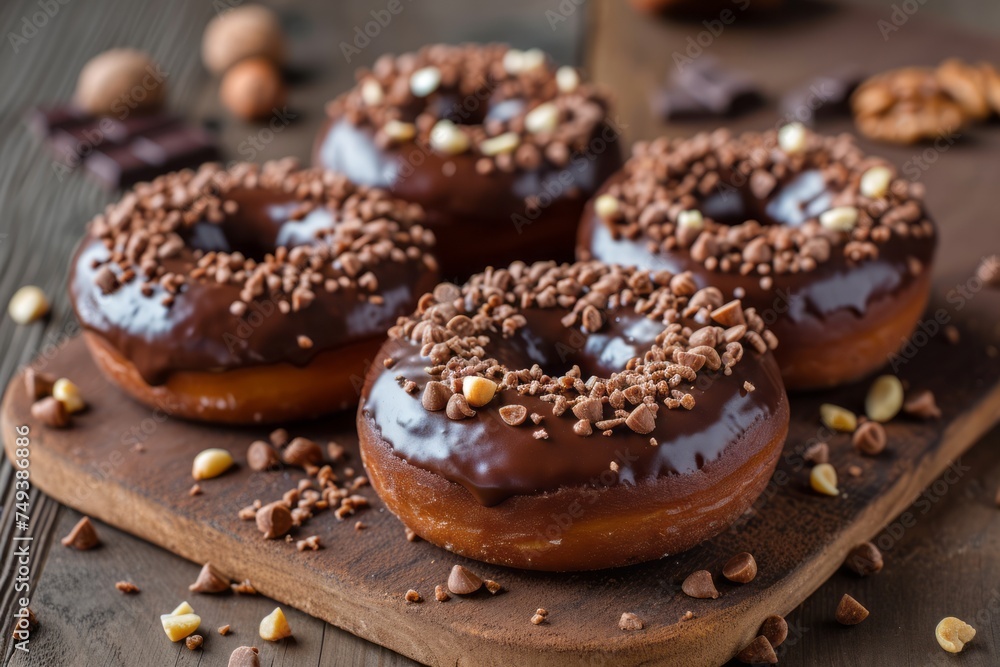 Close-up of donuts