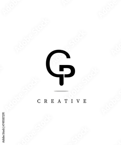 GP letter logo design template vector illustration