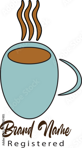 Coffee logo, cup logo fully editable vector logo