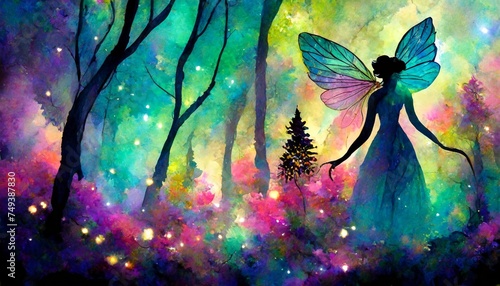 fairytale watercolor background