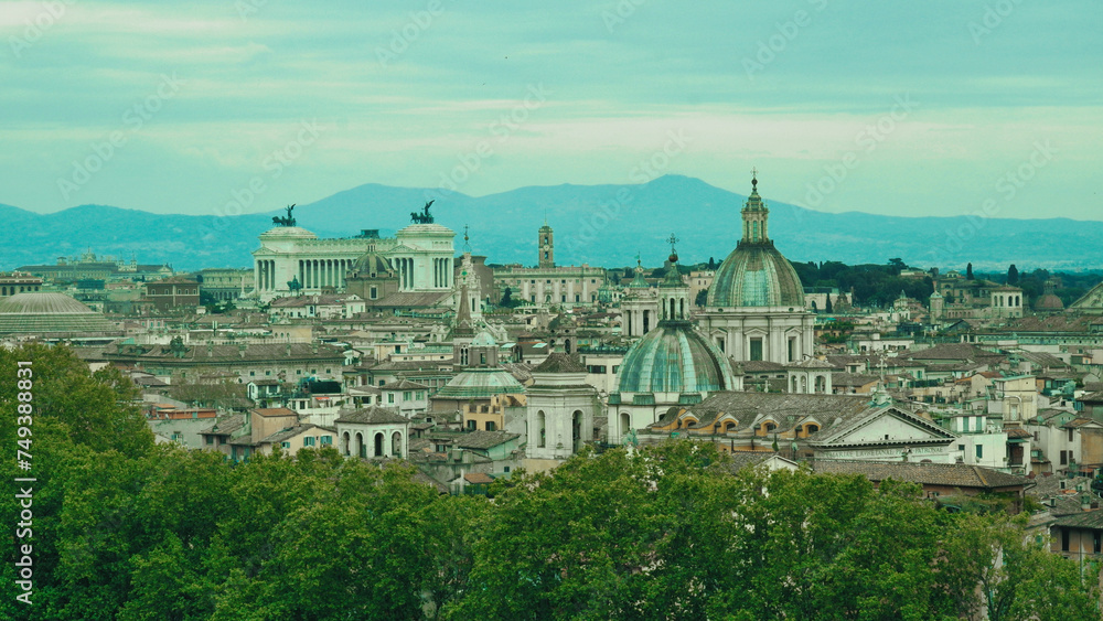 View of Rome from the Janiculum hill (Monte Gianicolo)