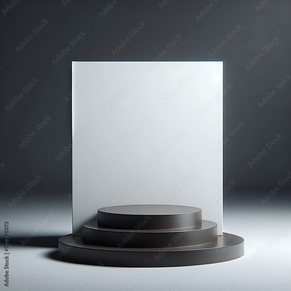 Silver and Grey Combination podium for Product Presentation 07 Silver and Grey Combination podium for Product Presentation 07