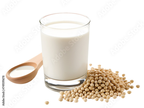 A cup of milk for with some oats, healthy breakfast
