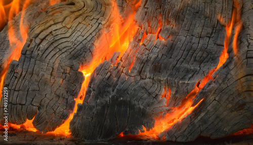 Burning wood texture background wallpaper 