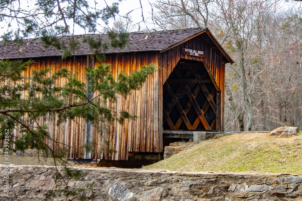 Covered Bridge at Watson Mill State Park in Comer Georgia Covered Bridge at Watson Mill State Park in Comer Georgia