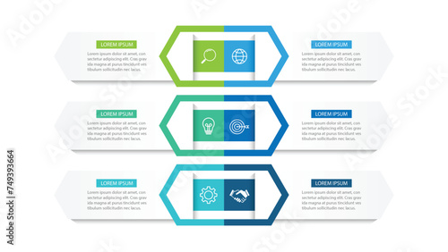 Vector infographic design template with 6 options or steps