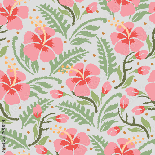 floral motif pattern in vector suitable for fabric, fashion, background, wallpaper, wrapper, cover, etc.