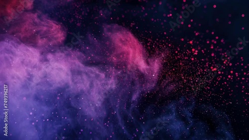 Close up of a vibrant pink and purple powder cloud. Great for abstract backgrounds. photo